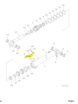 PC56 PC55MR-2 발굴기용 철수유 실린더 튜브