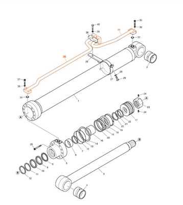 새 설계 된 DX200A 수압 시스템 배급기 부름 파이프