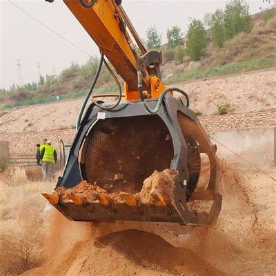 4톤 6톤 10톤 배크호를 위한 Tiejia Sieve Bucket 1.2m3 회전 스크린 벡터 발굴기