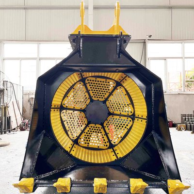 0.46 - 1.2 M3 용량 Excavator Sieve Bucket 수압 회전 스크린 버킷