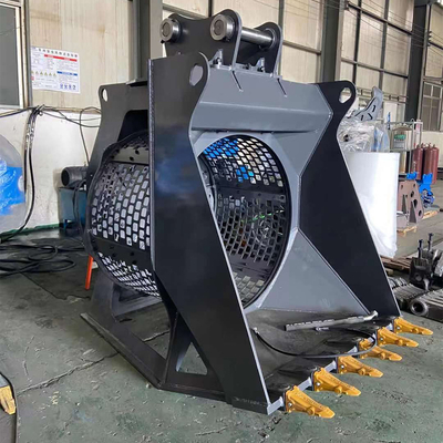 0.46 - 1.2 M3 용량 Excavator Sieve Bucket 수압 회전 스크린 버킷
